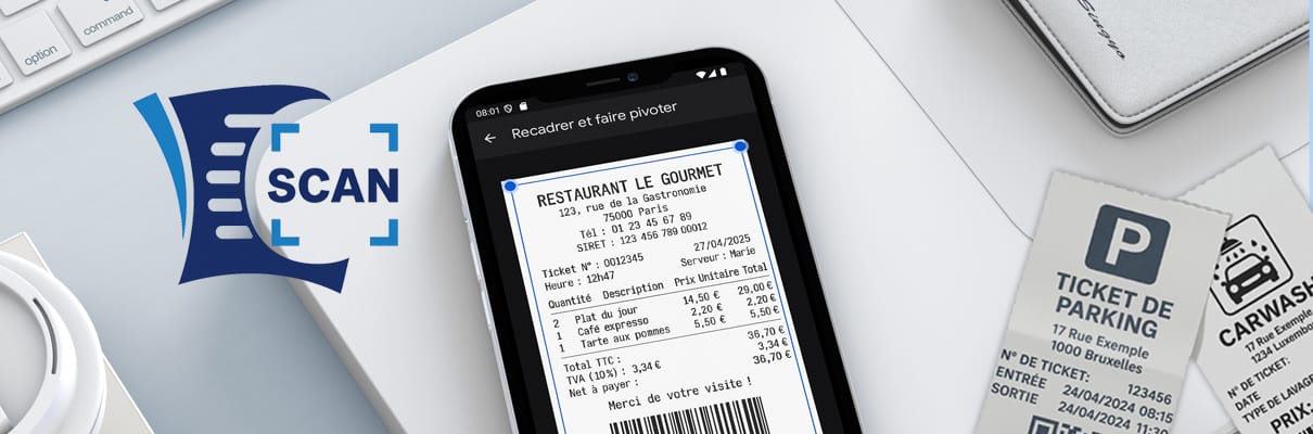 Flexina Scan : Scanner voor tickets en facturen | Gratis oplossing door Flexina Facturatie