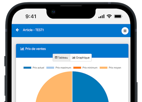 Invoicing software with statistics on mobiles.