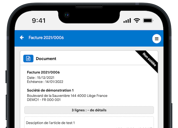 Your invoices on iPad, iPhone et Android.