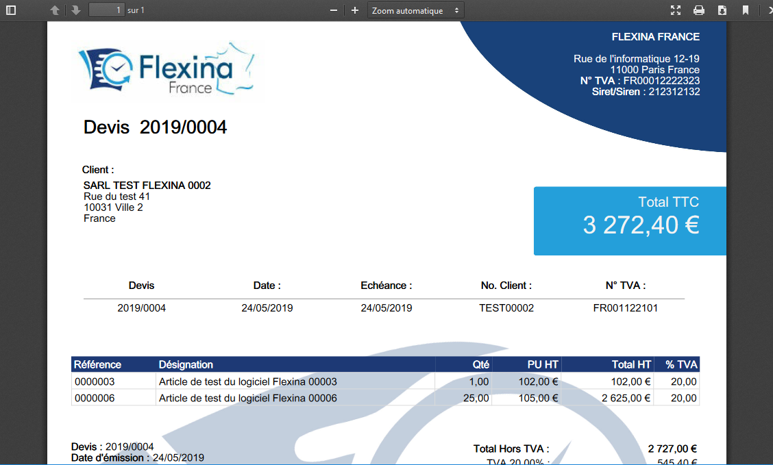 Easy commercial management with conversion of estimates into invoices