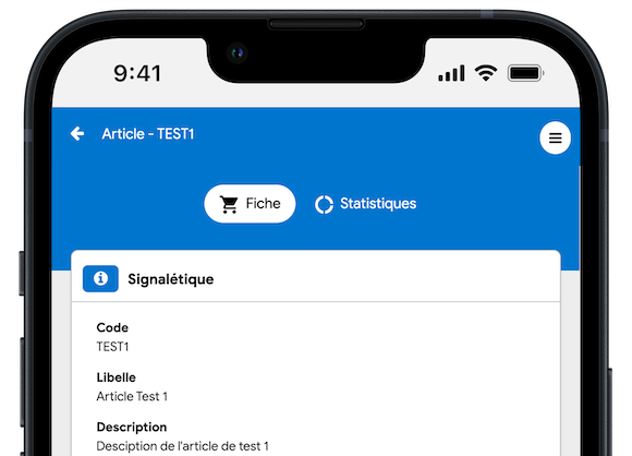 App mobile de gestion de catalogue articles