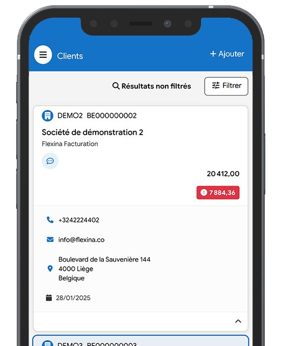 CRM-interface op mobiel