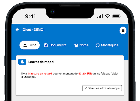 Facturatie-app op IOS en Android.